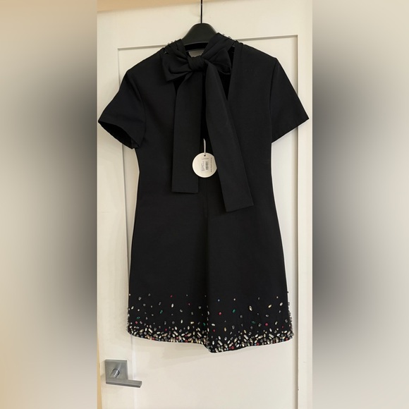 NWT: Staud Mini Ilana Dress in Black Crystal, Size M - Picture 10 of 11